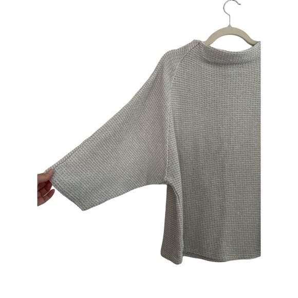 Chico’s Dolman Mock Neck Sweater Plus Size 3 Cropped Lagenlook Minimalistic - Picture 2 of 4